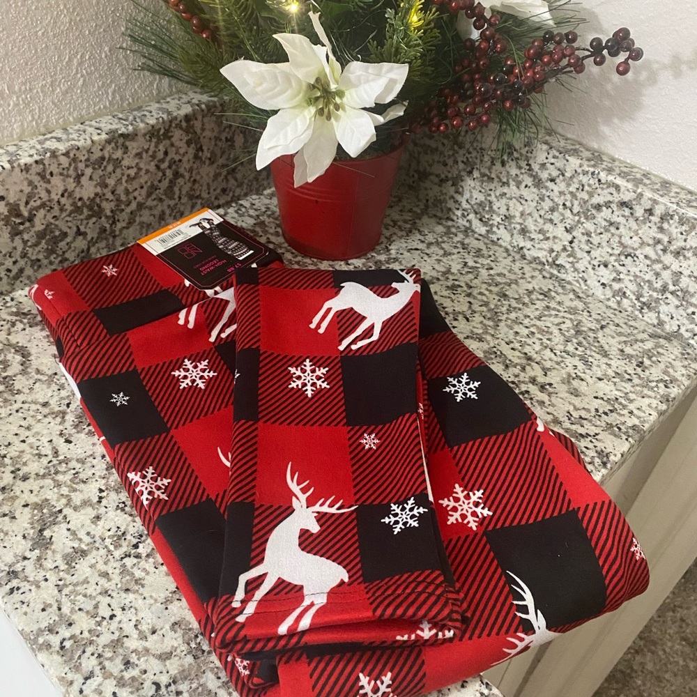 NWT. Soft fleece plaid leggings